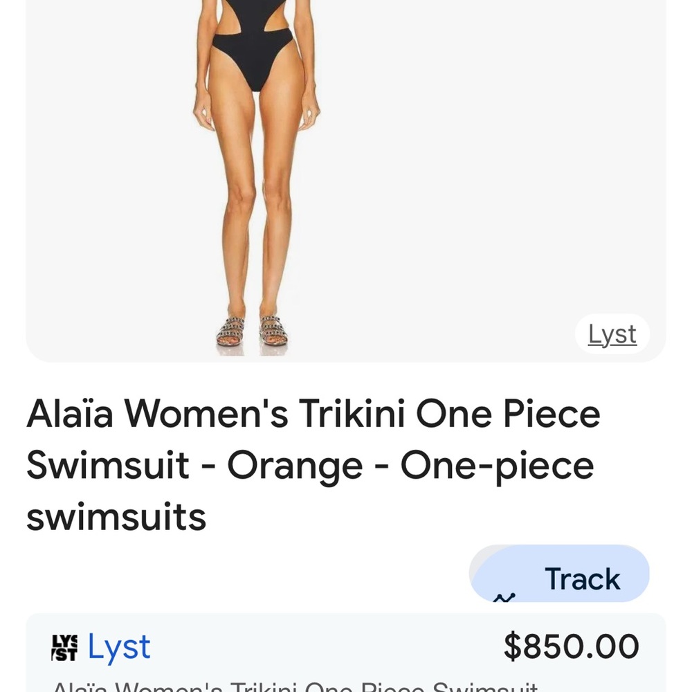 Alaïa Women's Trikini One Piece Swimsuit - Orange